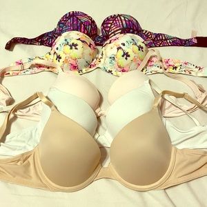 Pink Victoria’s Secret Push-Up Bras